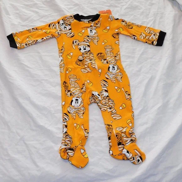 One Pieces Baby First Halloween Pajamas Disney Mickey Mouse